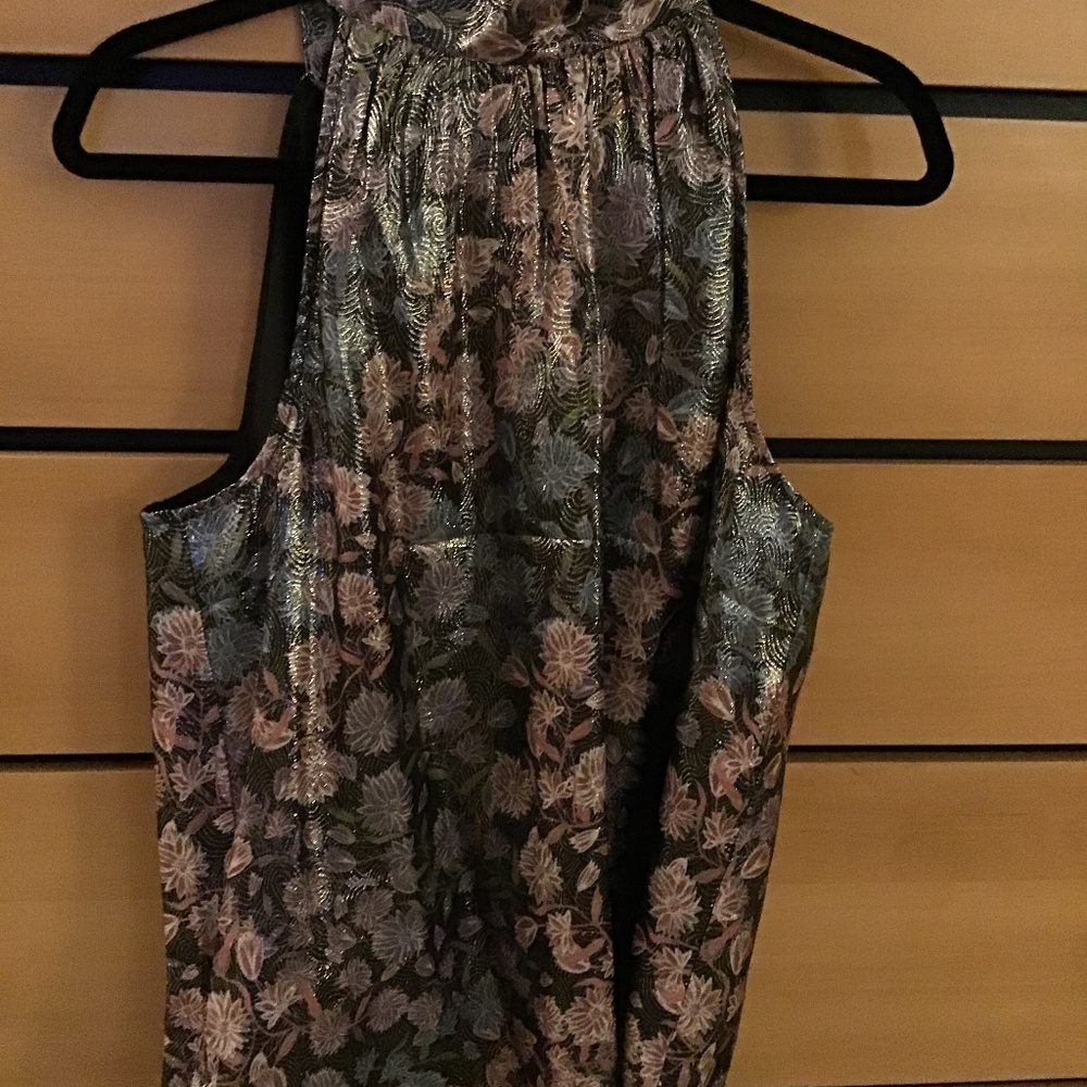 NWT  Metallic  Collection by J Crew SZ M Back Tie